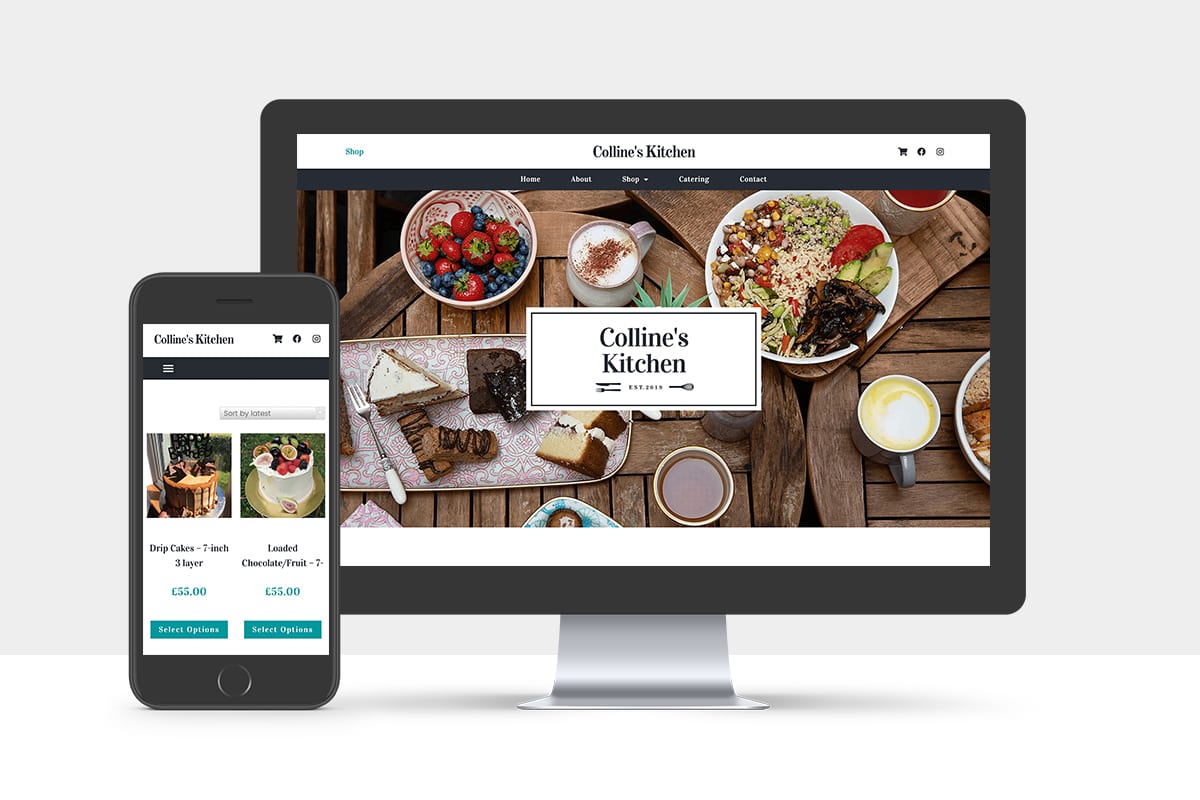 colline's kitchen website design